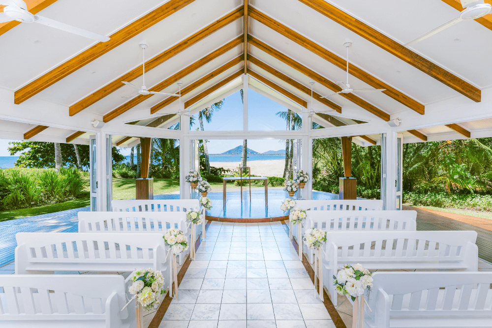 indoor view of alamanda great barrier reef chapel with views of the beach