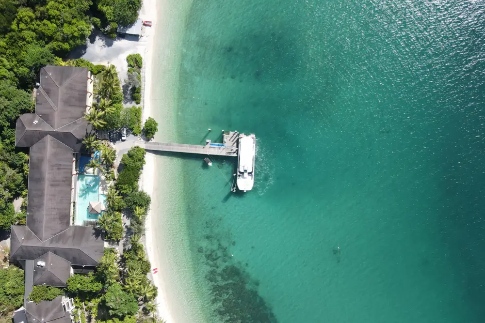 Top view of the great barrier reef