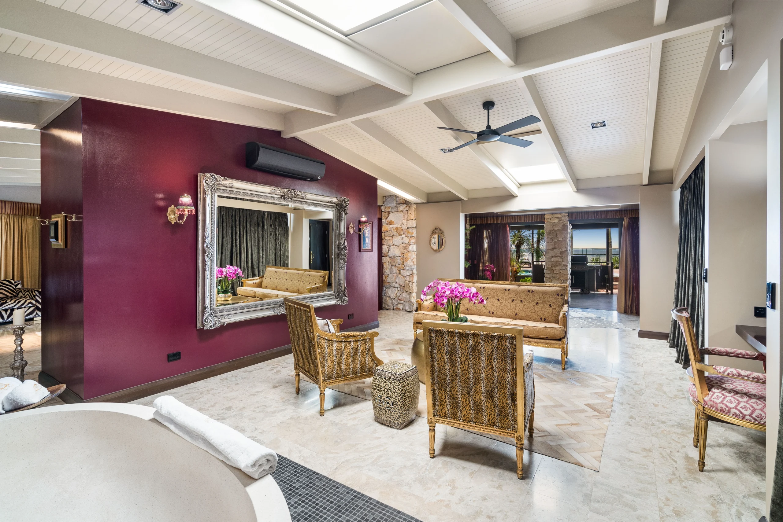 Classy living room at the Trinity Beach Palace