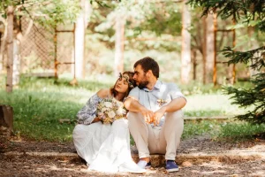 An intimate rustic-themed micro wedding
